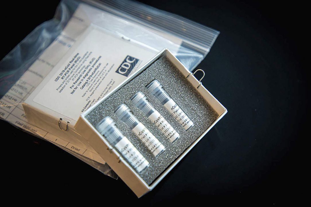 Picture of a COVID-19 test kit from CDC