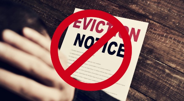 No eviction notice sign